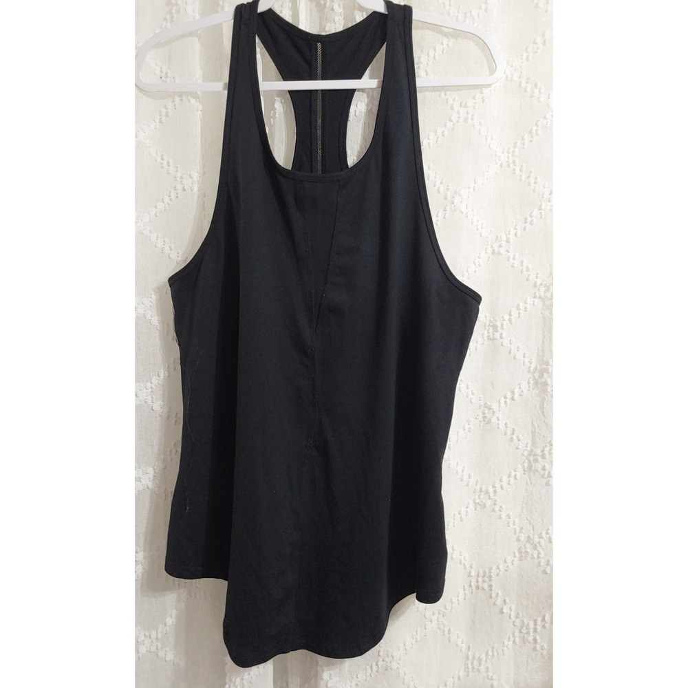 Zyia Active Black Racerback Tank Top Mesh Back XXL Athleisure Workout Shirt